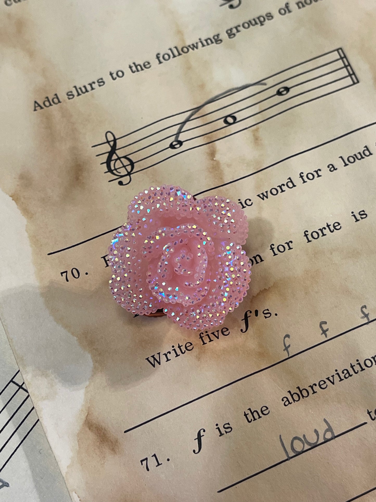 Mini Rose Journal Clip