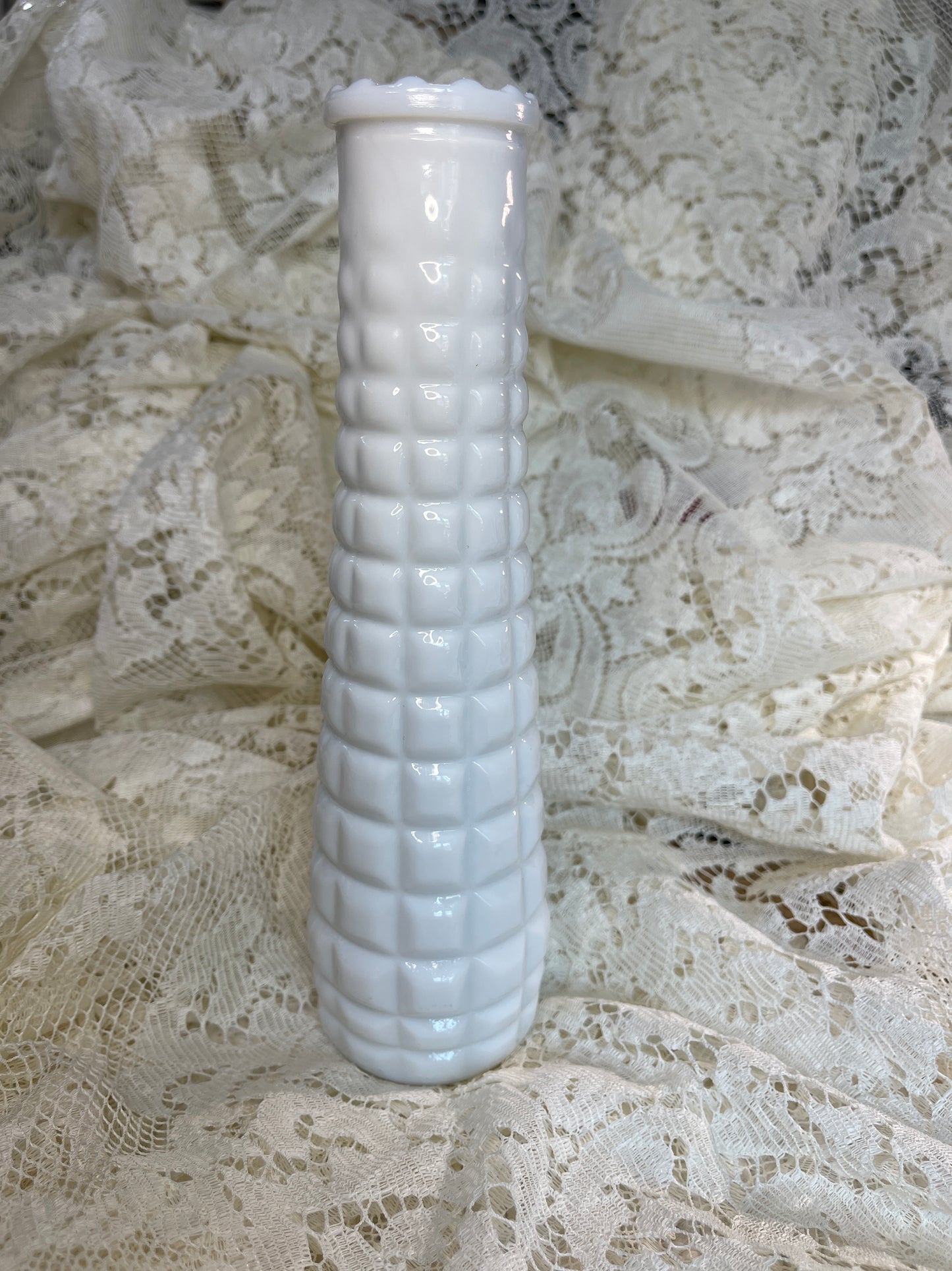 EO Brody Art Milk Glass Vase