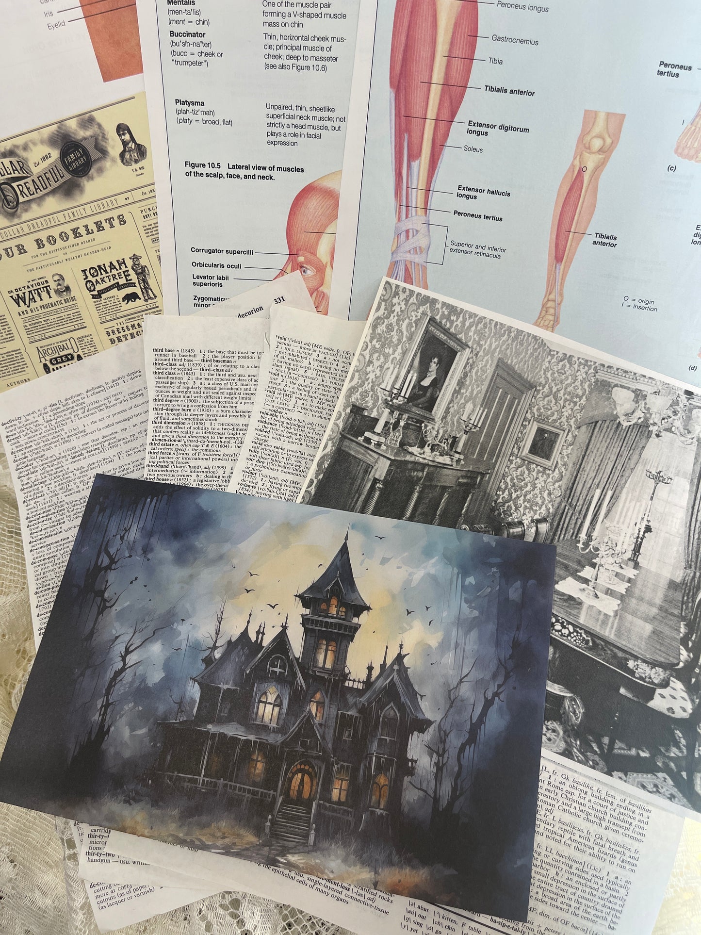 Halloween mystery ephemera and accessories kit