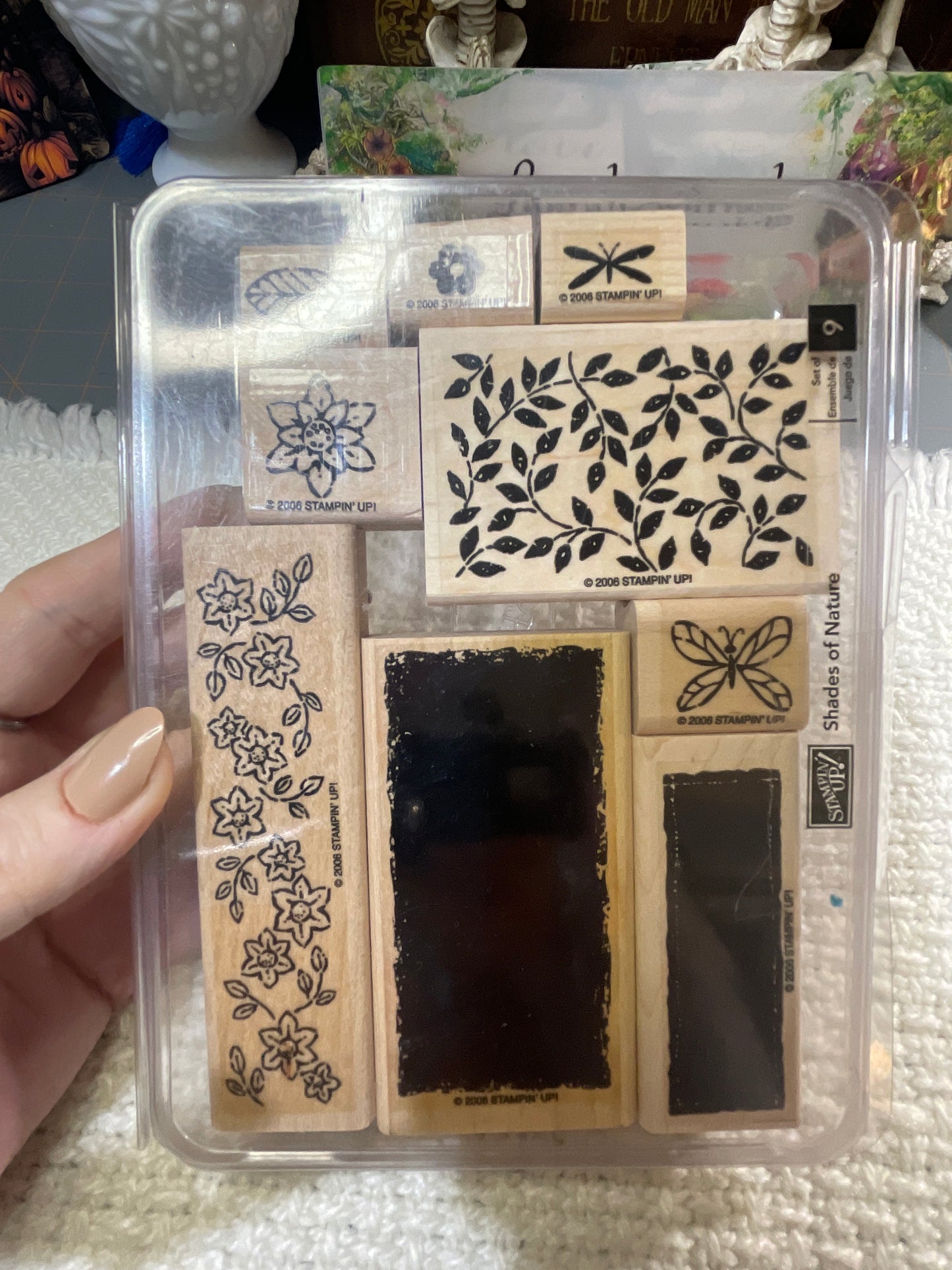 Stamping up shades of nature wood block stamps