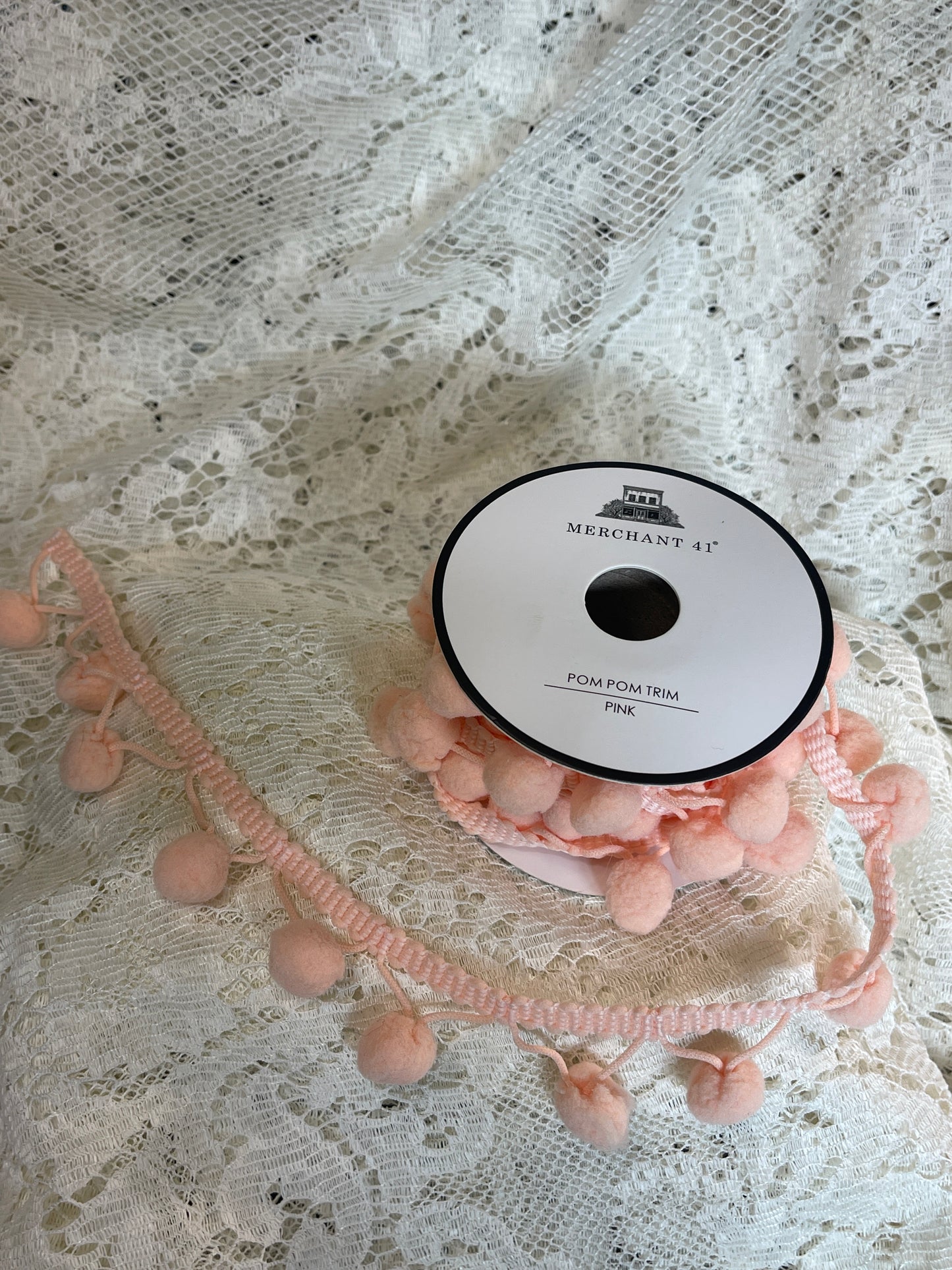 Peach Pom Pom trim