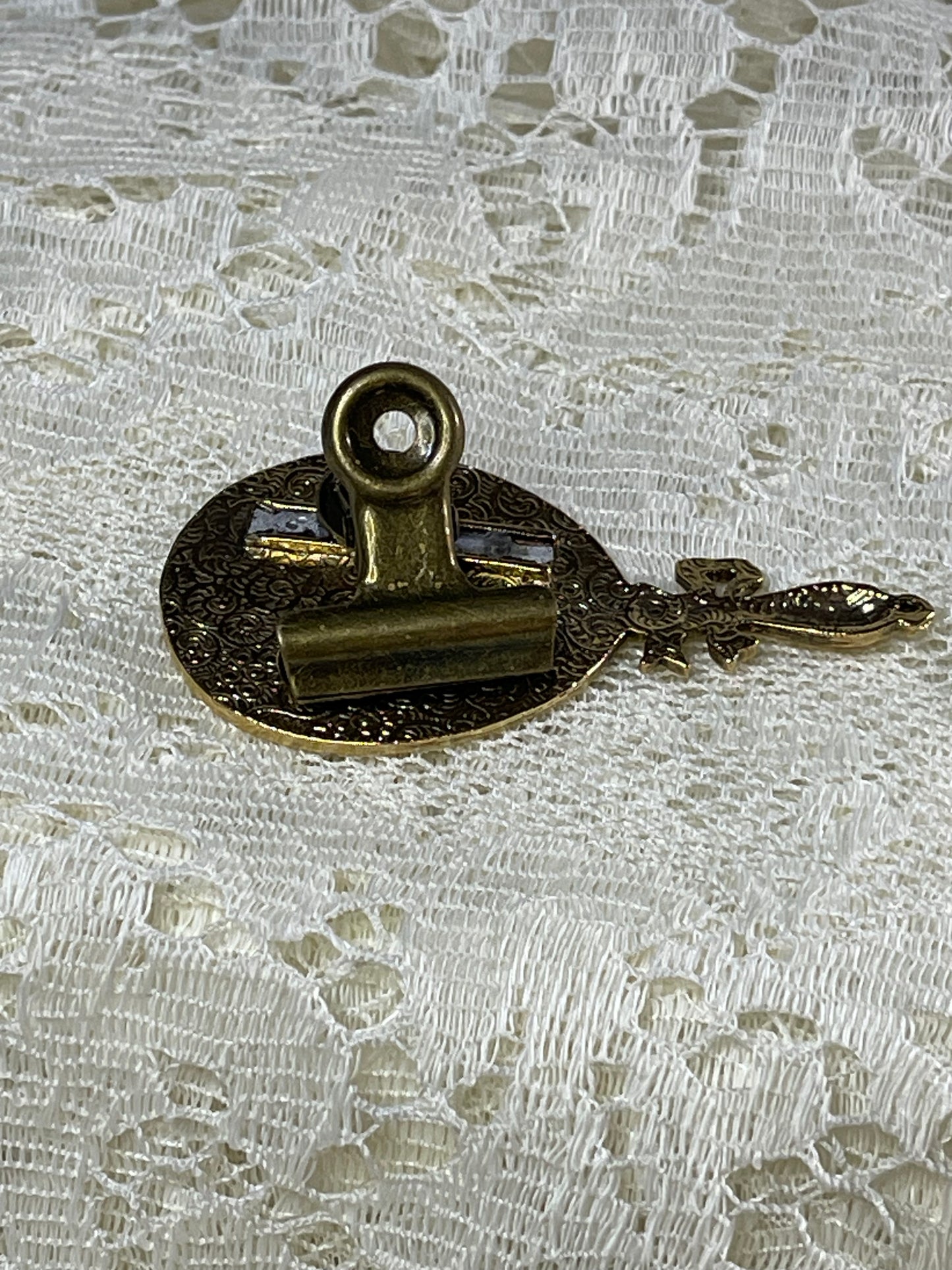 Vintage Mirror mini journal clip