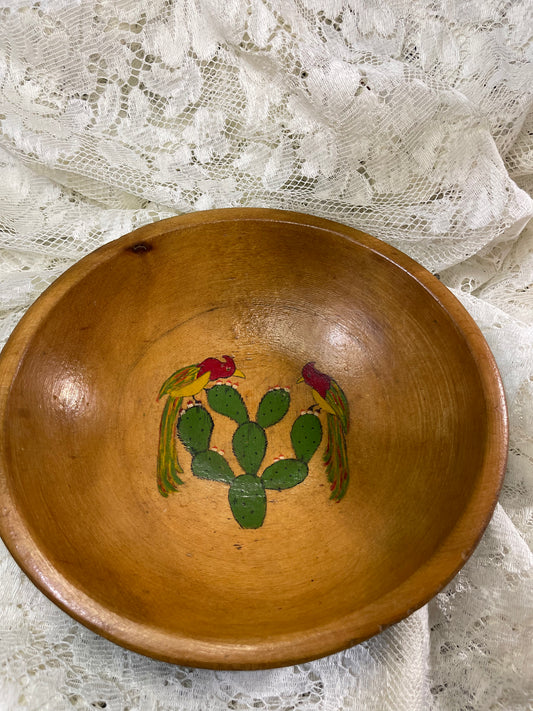 Munsing hand painted wood bowl