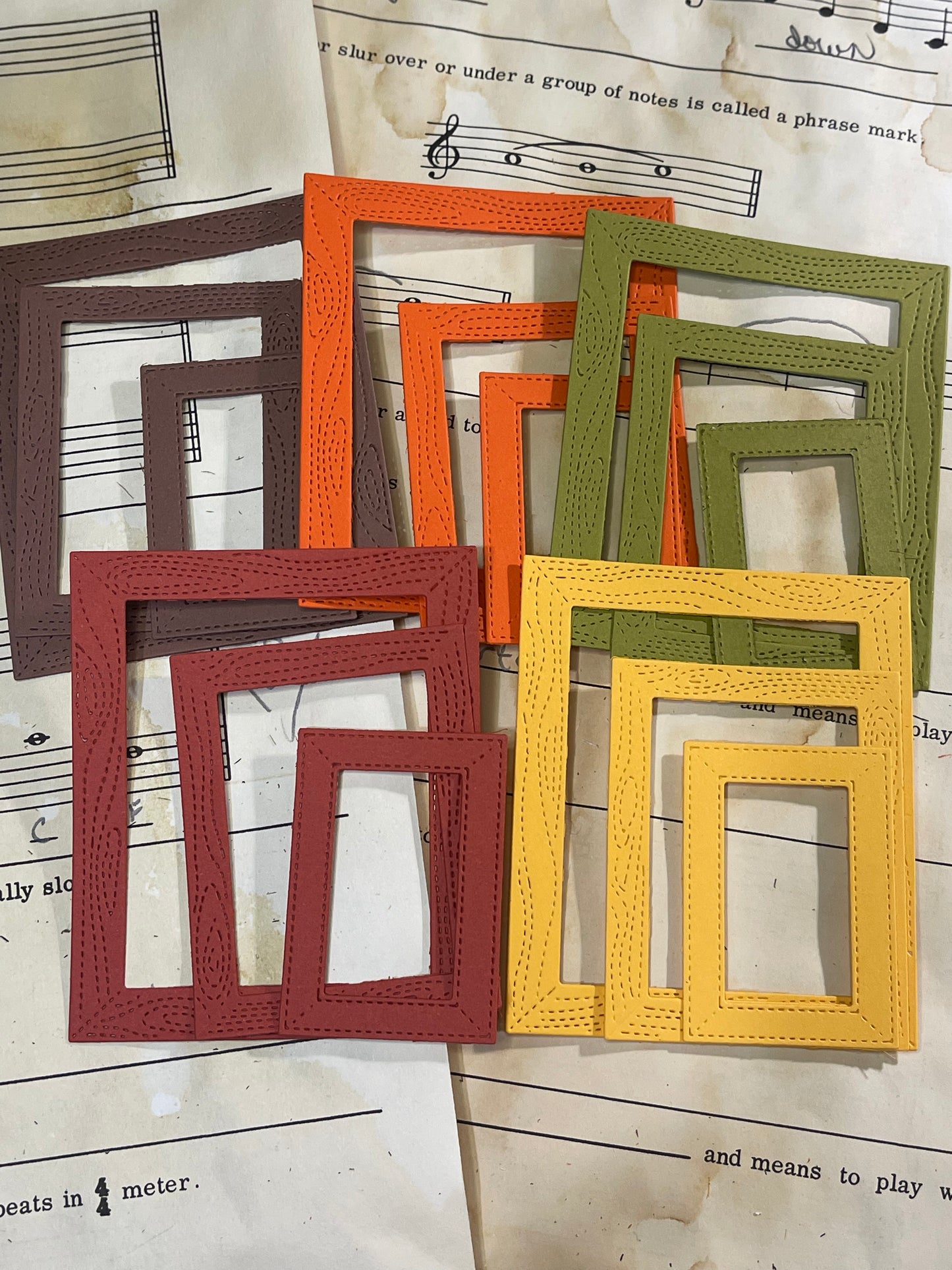 Small Rectangular Embossed frames