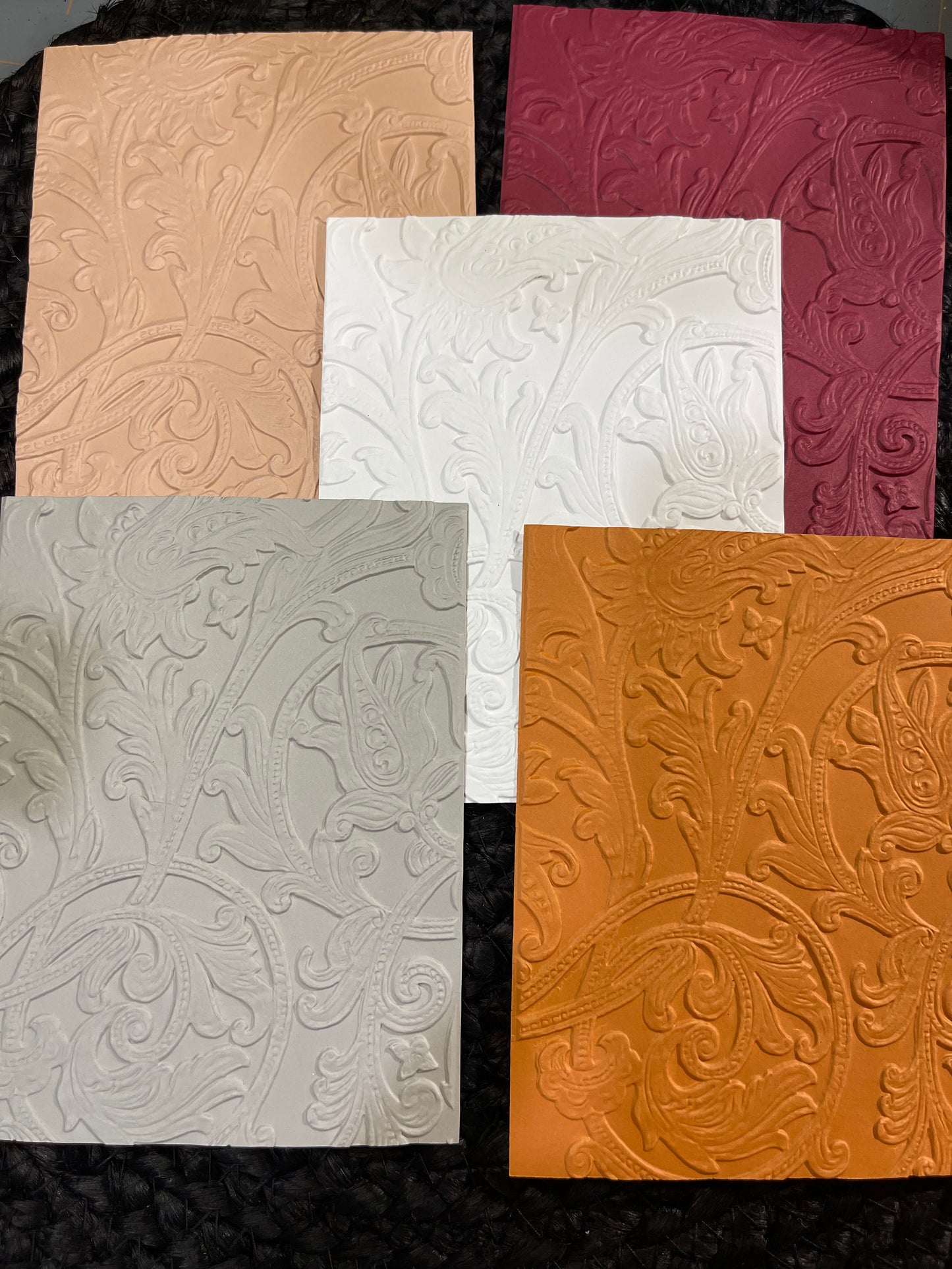 Scroll embossed cardstock