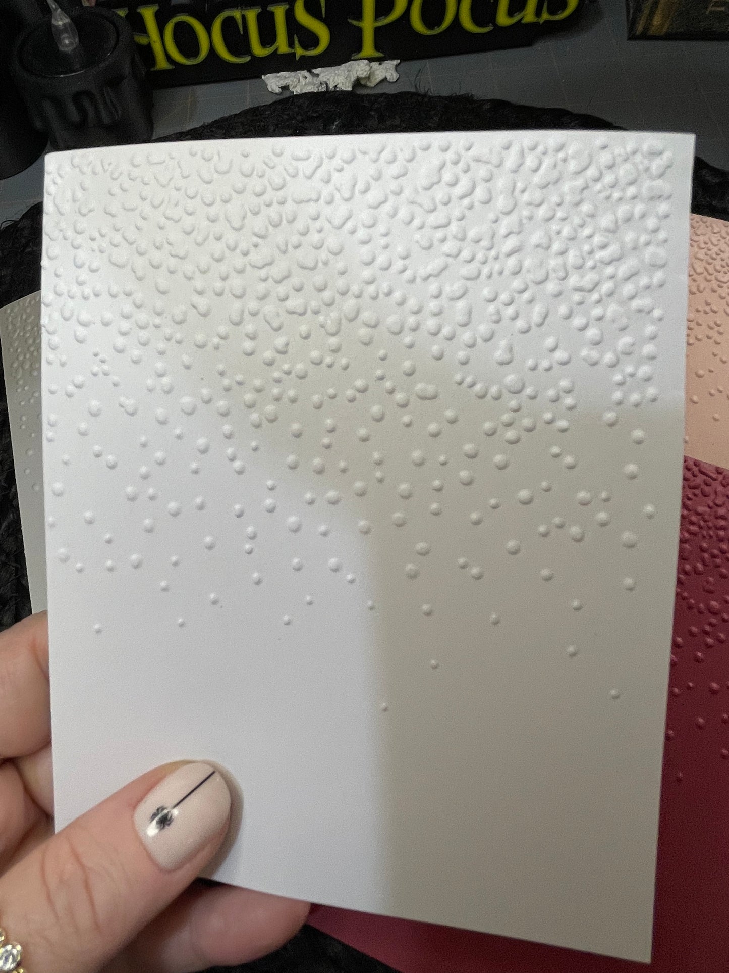 Snow Texture embossed Cardstock