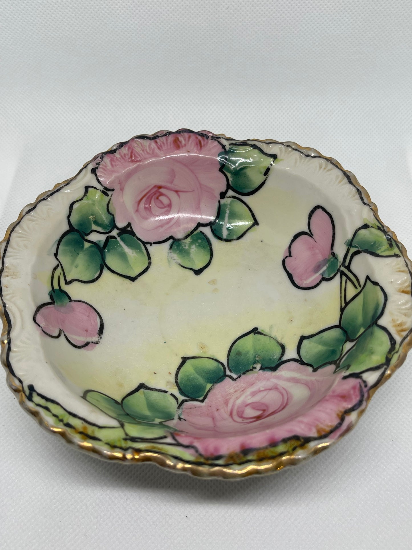 Vintage set of Pink Rose bowls