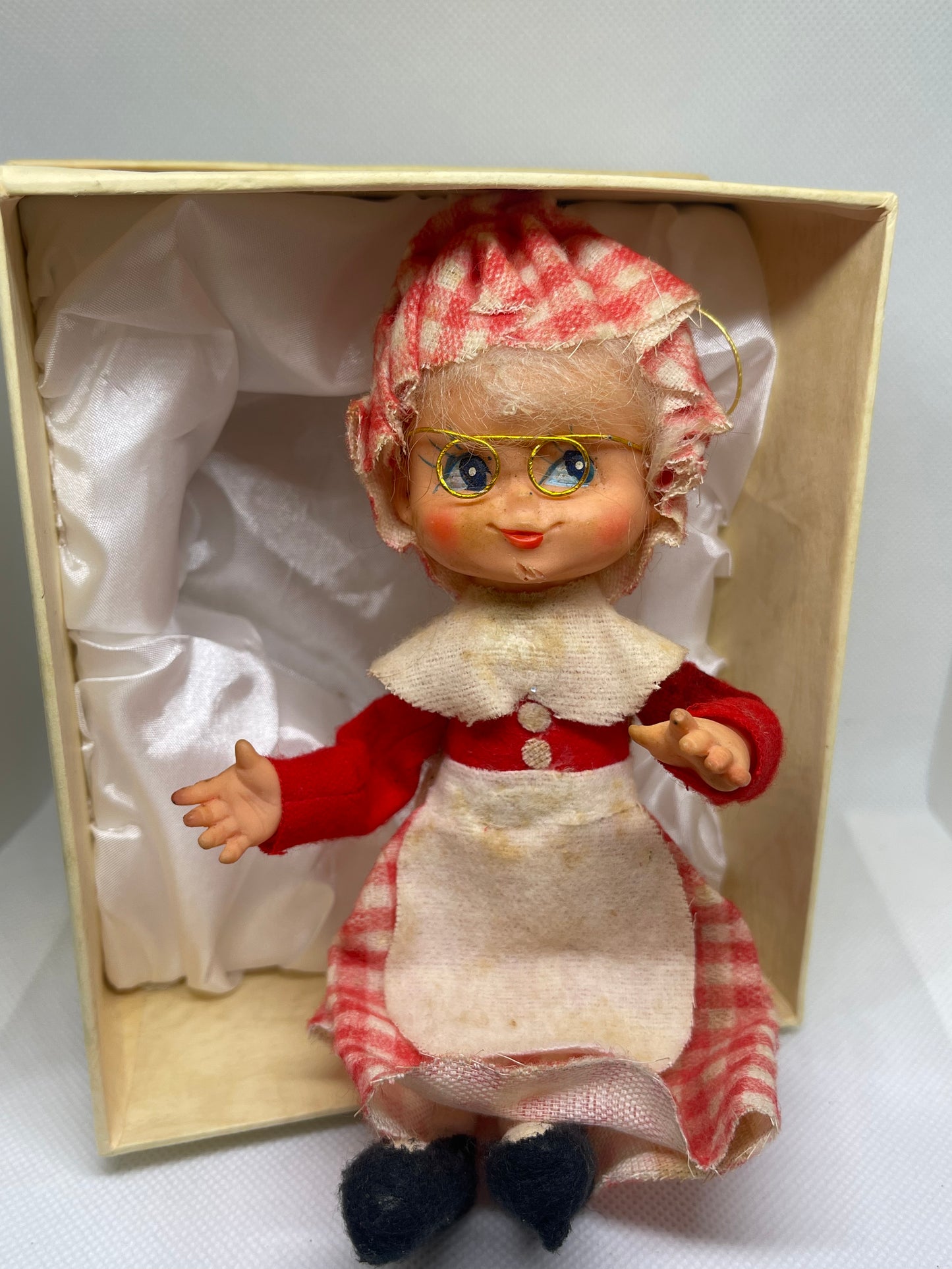 Vintage Bendable Mrs Clause Ornament