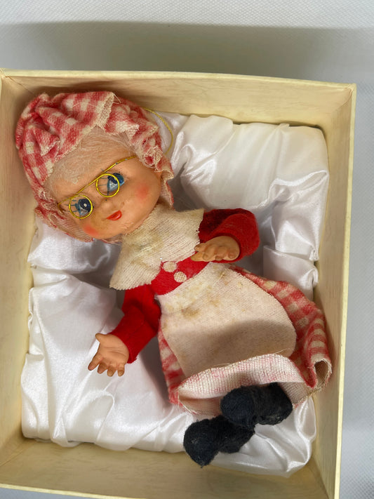 Vintage Bendable Mrs Clause Ornament