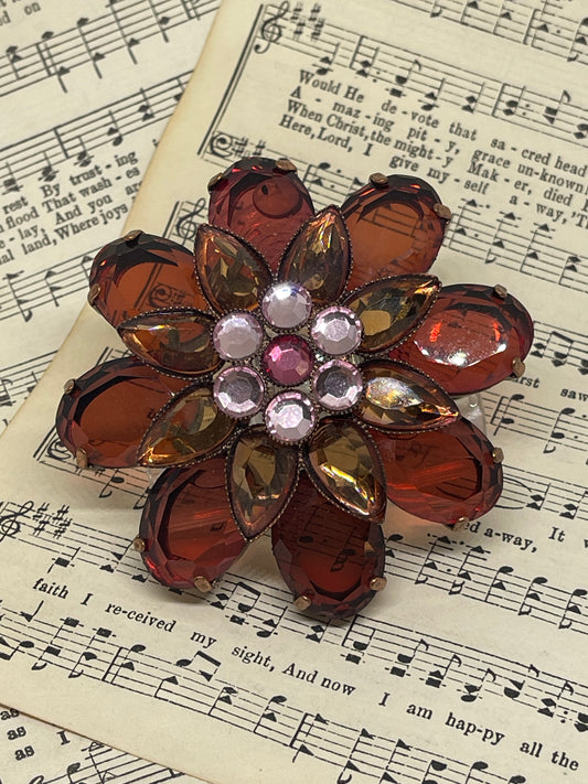 Vintage Large Flower Journal Clip