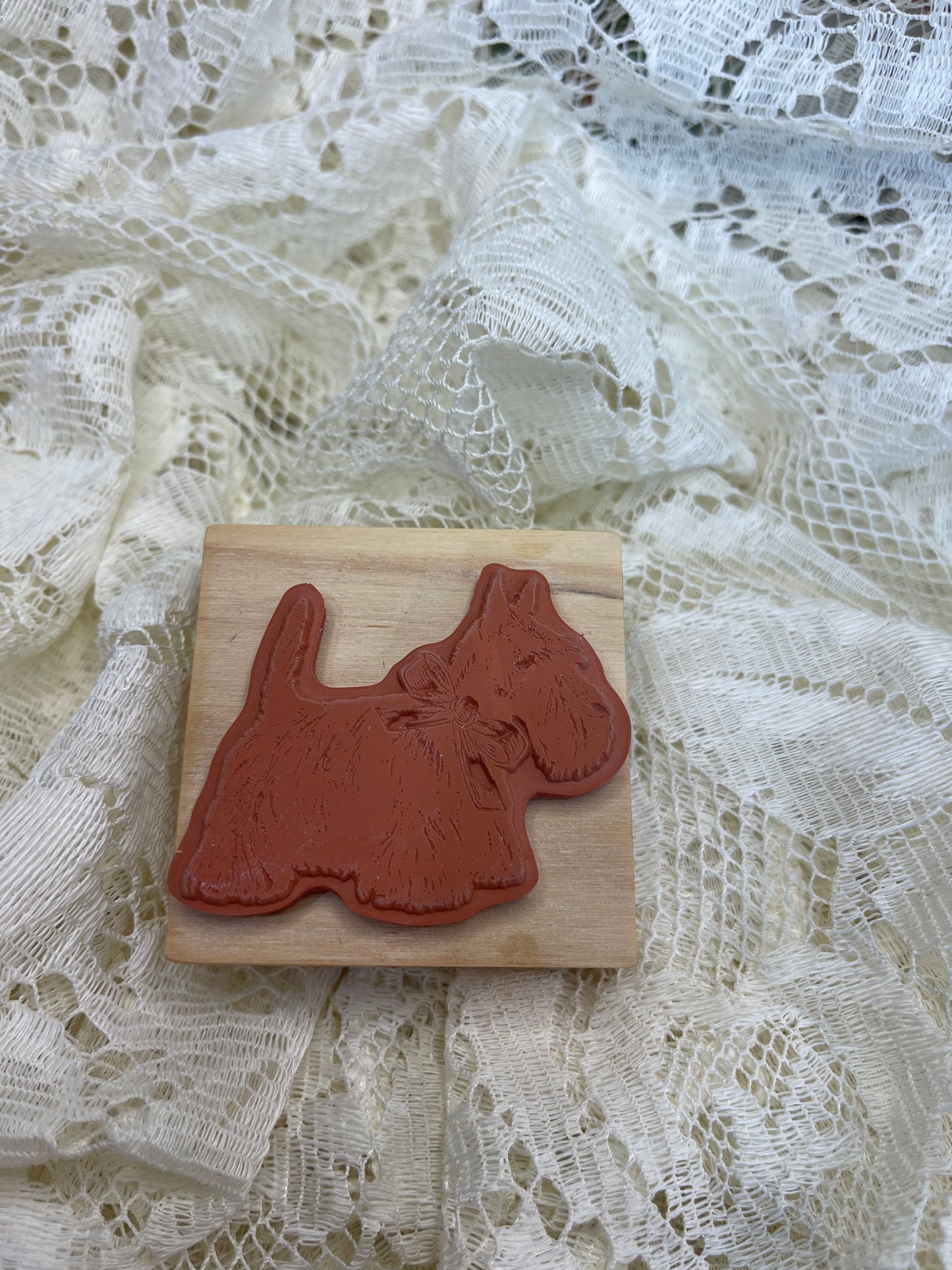 Scottish Terrier Wood Block Stamp