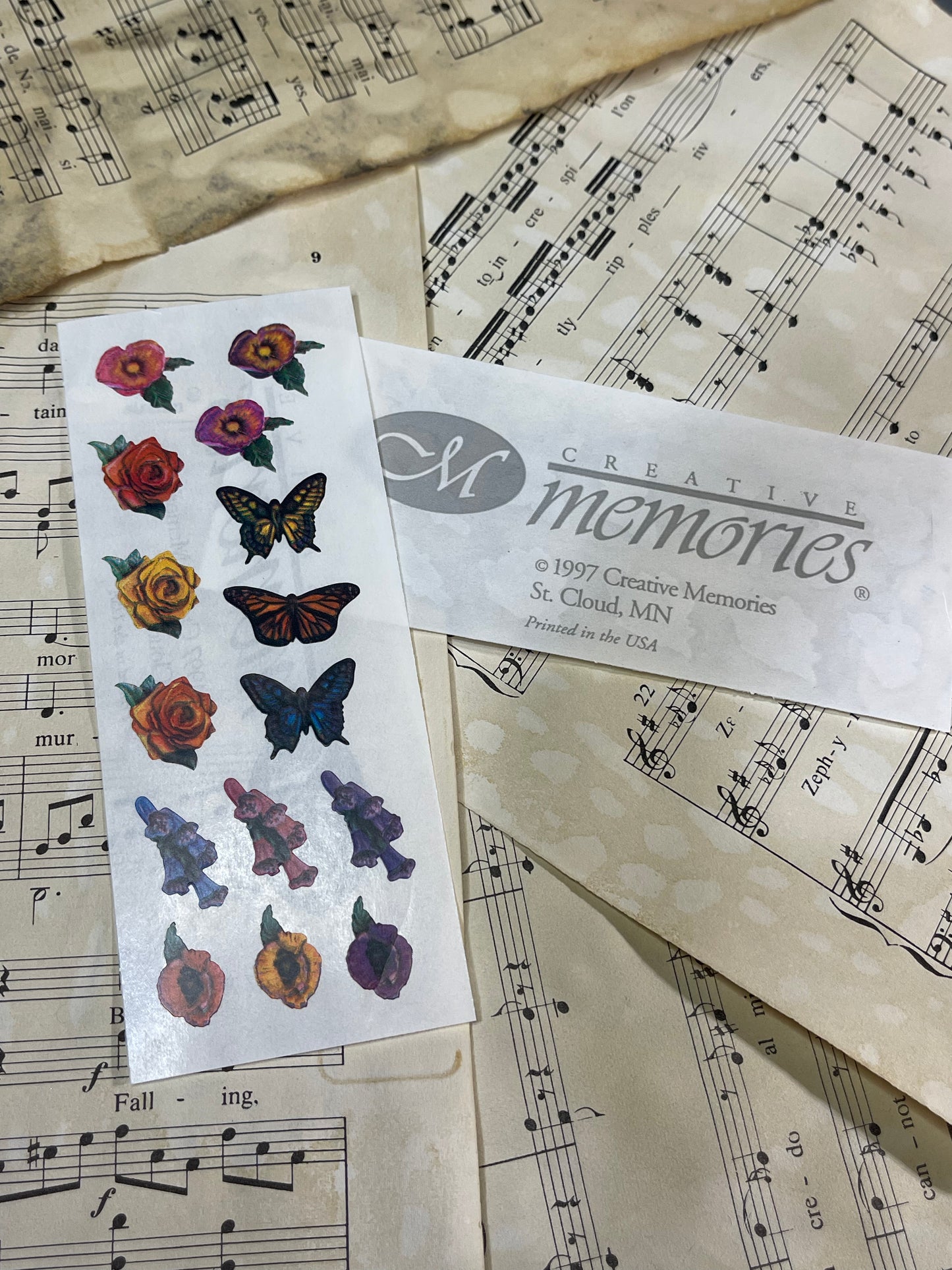 Creative memories sheet of stickers