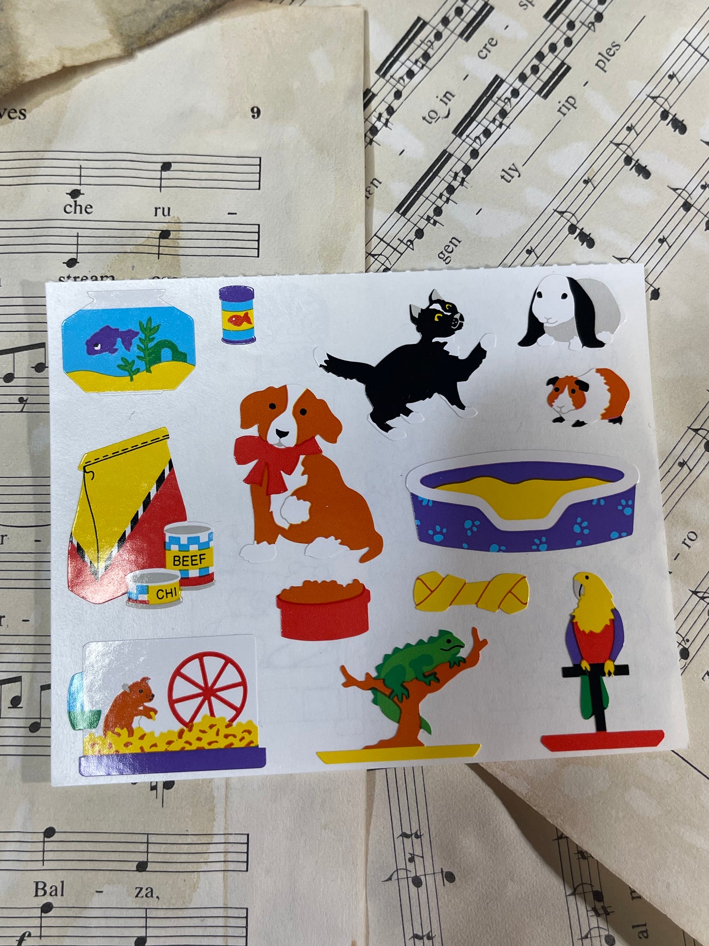 Creative memories sheet of stickers