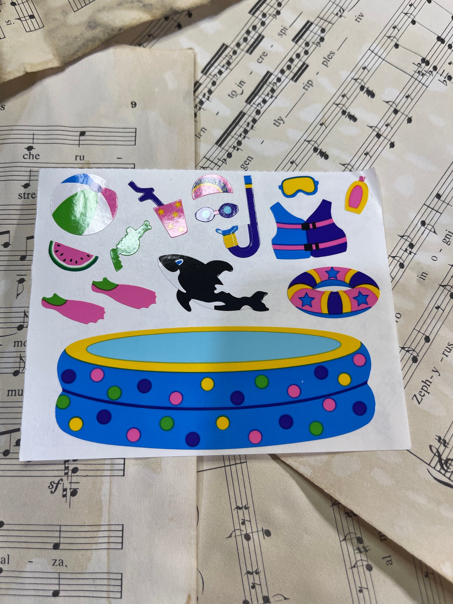 Creative memories sheet of stickers