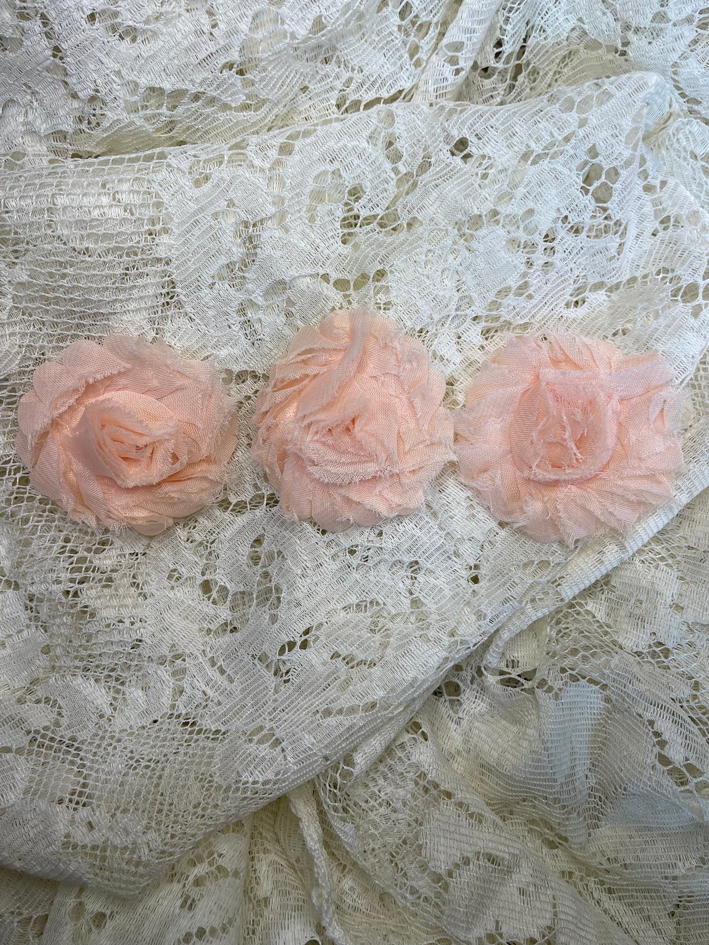 Set of 3 Fabric Roses