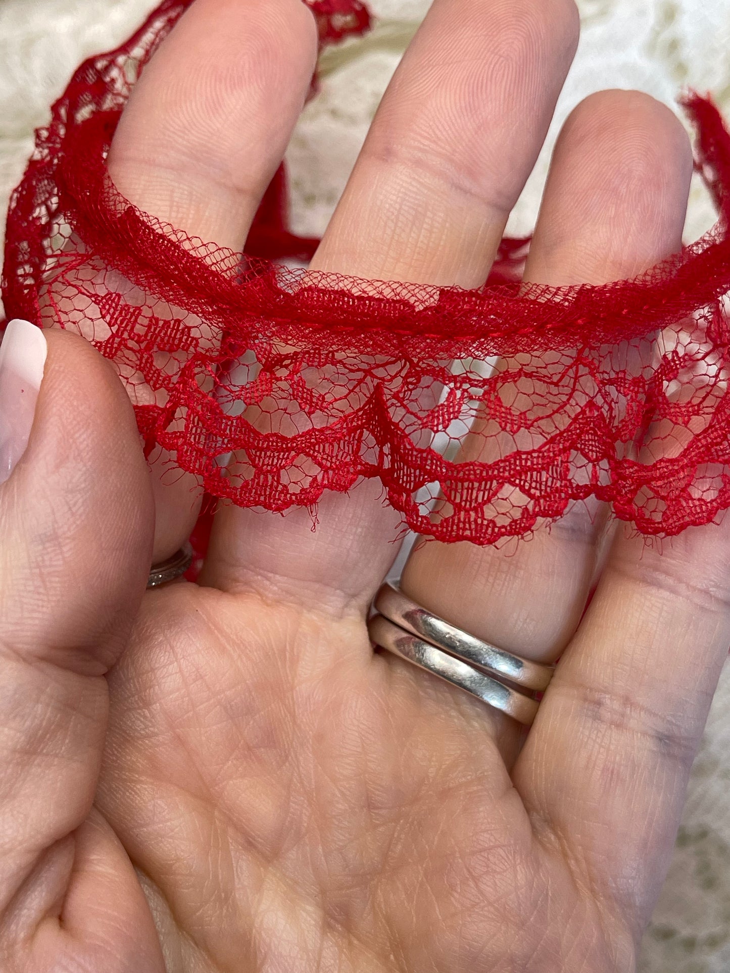 Red Lace Trim