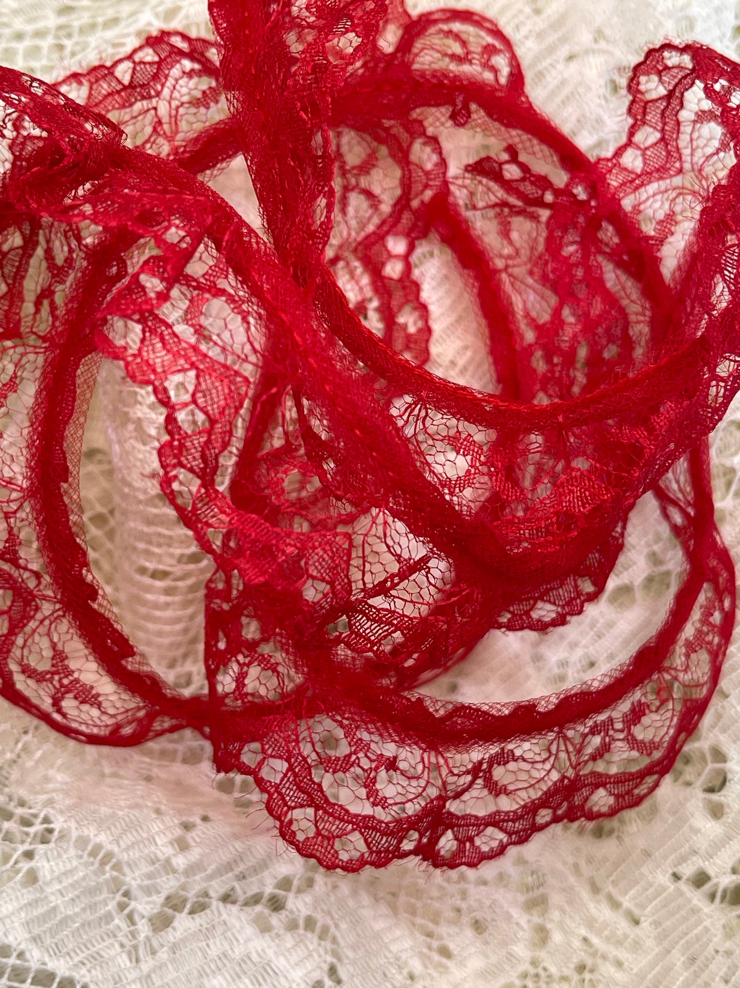 Red Lace Trim