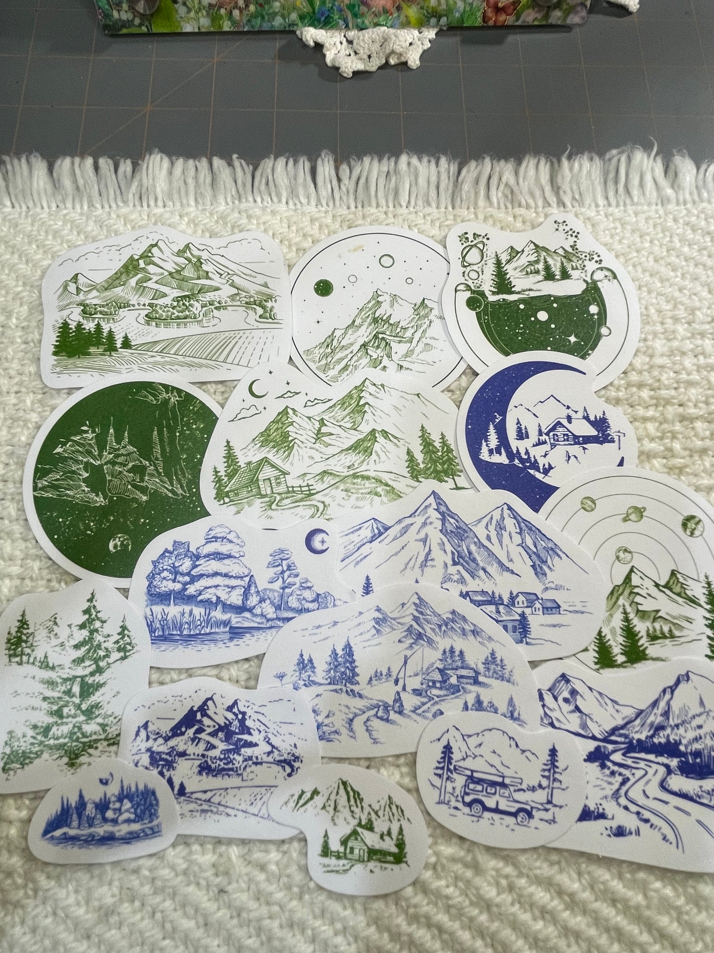 White mountain stickers