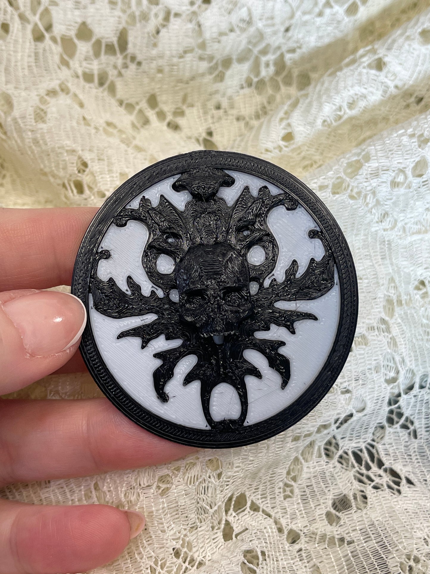 Gothic skull 3d printed journal clip