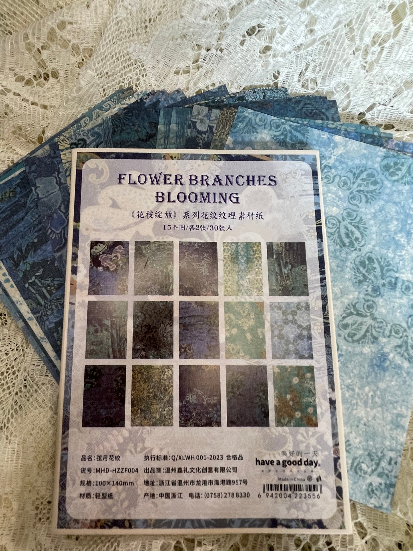 Flower branch blooming paper