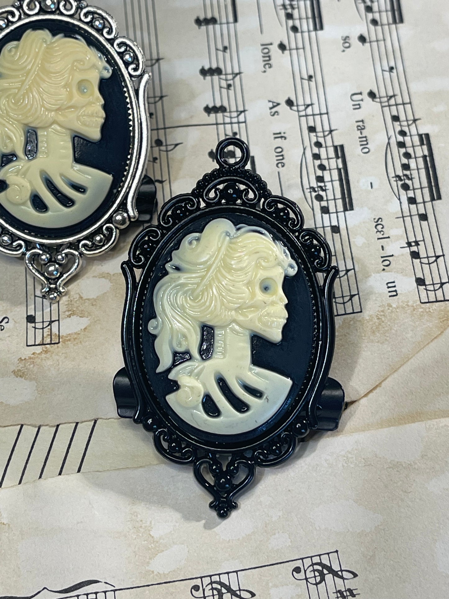 Skeleton cameo journal clip