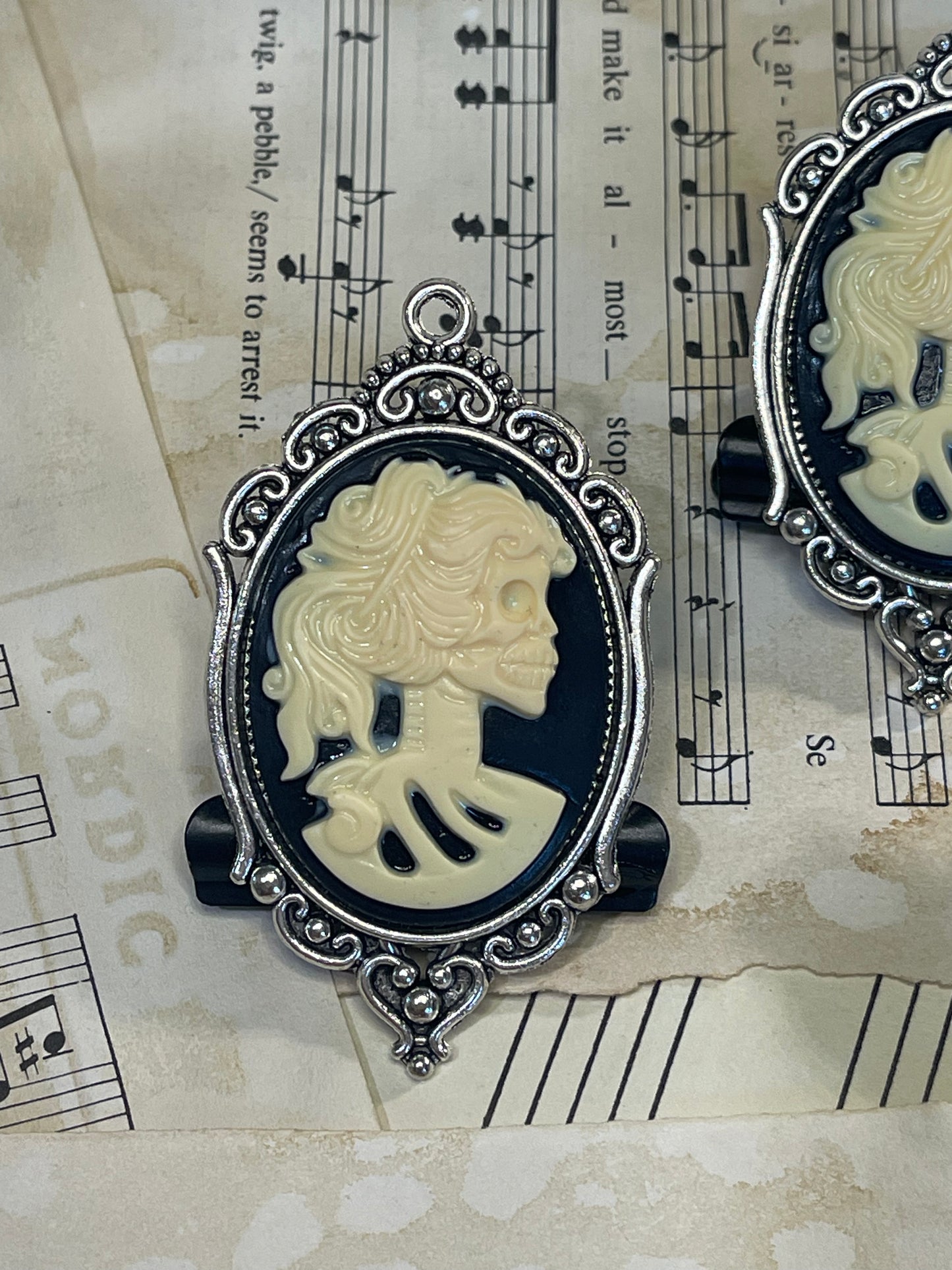 Skeleton cameo journal clip