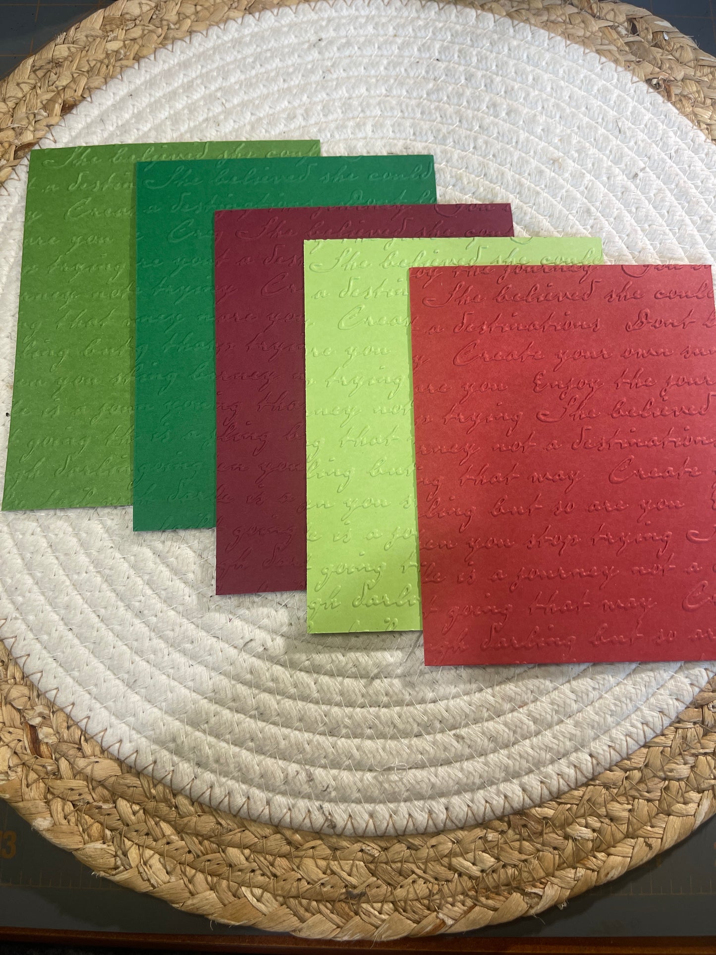 Christmas embossed Cardstock